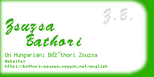 zsuzsa bathori business card